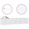 vidaXL Outdoor-Hundezwinger mit Dach Silbern 10x2x2,5 m Stahl Verzinkt