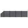 vidaXL zaunset 5 stk. 792 x 186 cm WPC und Aluminium Grau