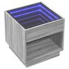 vidaXL Couchtisch mit Infinity-LED Grau Sonoma 50x50x50 cm