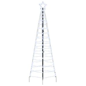 vidaXL LED Weihnachtsbaum mit Erdspie&szlig;en Kaltwei&szlig; 250 cm Eisen