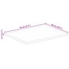 vidaXL Tischplatte 70x60x2,5 cm Rechteckig Raues Massivholz Mango