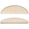 vidaXL Stufenmatten 10 Stk. 56x17x3 cm Creme Halbrund