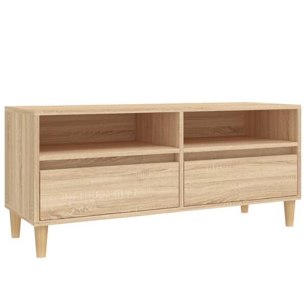 vidaXL TV-Schrank Sonoma-Eiche 100x34,5x44,5 cm Holzwerkstoff
