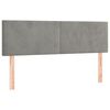 vidaXL Boxspringbett mit Matratze Hellgrau 140x190 cm Samt