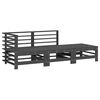 vidaXL 3-tlg. Garten-Lounge-Set Grau Massivholz Kiefer