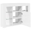 vidaXL Eck-LED-TV-Schrank Hochglanz Wei&szlig; 100x40x68cm Holzwerkstoff