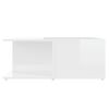 vidaXL Couchtisch Hochglanz-Weiß 80x80x31 cm Holzwerkstoff