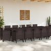 vidaXL Garten Essgruppe 13 stk. Braun und Anthrazit