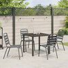 vidaXL Garten Essgruppe 5 pcs Anthrazit Pulverbeschichteter Stahl