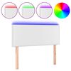 vidaXL LED Kopfteil Wei&szlig; 100x5x78/88 cm Kunstleder
