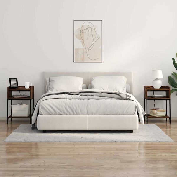 vidaXL Nachttisch Ger&auml;ucherte Eiche 40 x 40 x 61 cm Holzwerkstoff