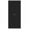 vidaXL Schuhschrank mit Regal Schwarz 80 x 39 x 178 cm Holzwerkstoff