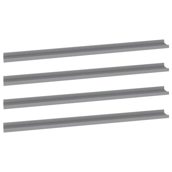 vidaXL Wandregale 4 Stk. Grau 115x9x3 cm