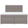 vidaXL Boxspringbett mit Matratze Taupe 180x200 cm Stoff
