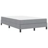 vidaXL Boxspringbett mit Matratze Hellgrau 120 x 200 cm Stoff
