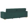 vidaXL Sofa 3 pcs Dunkelgr&uuml;n Leinenmischgewebe