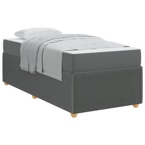 vidaXL Bettrahmen Dunkelgrau 100 x 200 cm Stoff