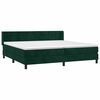 vidaXL Boxspringbett mit Matratze Dunkelgr&uuml;n 200x200 cm Samt