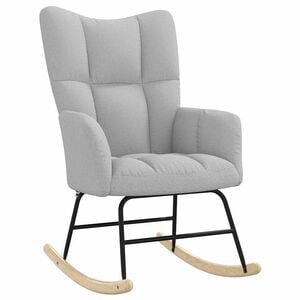 vidaXL Schaukelstuhl Wolkengrauer Stoff