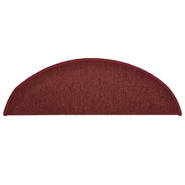 vidaXL Stufenmatten 30 Stk. 56x17x3 cm Bordeaux Halbrund