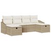 vidaXL Sofa Set mit Kissen 6 pcs Poly-Rattan
