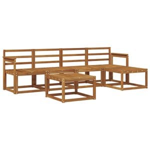 vidaXL Outdoor-Sofagarnitur 6 pcs Natur