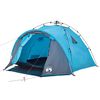 vidaXL Kuppel-Campingzelt 3 Personen Blau Quick Release