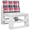 vidaXL Palettenkissen Rot Karomuster 60x40x12 cm Stoff