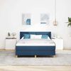 vidaXL Boxspringbett mit Matratze Blau 190 x 140 cm Polyester