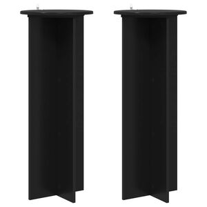 vidaXL Pflanzenst&auml;nder 2 pcs Schwarz &Oslash;40 x 100 cm Holzwerkstoff