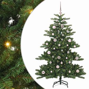 vidaXL K&uuml;nstlicher klappbarer Weihnachtsbaum Gr&uuml;n 150 cm PVC und Stahl
