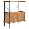 vidaXL Regal mit 3 Böden und Schrank 80x40x92 cm Stahl Holzwerkstoff