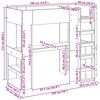 vidaXL Etagenbettgestell mit Schreibtisch Artisan-Eiche 90 x 190 cm