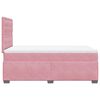 vidaXL Boxspringbett mit Matratze Rosa 120x200 cm Samt