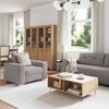 vidaXL Sofa 3 pcs Taupe 221 x 80 x 80 cm Leinenmischgewebe