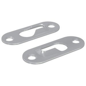 vidaXL Schl&uuml;sselloch-H&auml;nger 2 pcs Silber 45 x 16 x 3.5 mm Eisen