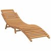 vidaXL Sonnenliege Cremewei&szlig; 188 x 55 x 59 cm Teak-Massivholz