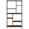 vidaXL B&uuml;cherregal R&auml;uchereiche 99x35,5x176 cm Holzwerkstoff und Stahl