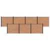 vidaXL Zaunelement 7 pcs WPC und Aluminium Braun