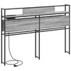 vidaXL Stauraum-Kopfteil mit Regal Grau Sonoma 135 cm Holzwerkstoff