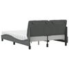 vidaXL Bett mit Matratze Dunkelgrau 120x200 cm Stoff