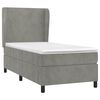vidaXL Boxspringbett mit Matratze Hellgrau 100x200 cm Samt