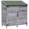vidaXL Garten Shed Grau 106,5 x 56 x 113,5 cm Holzwerkstoff