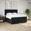 vidaXL Boxspringbett mit Matratze Schwarz 180x200 cm Stoff
