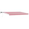 vidaXL Manueller Markisenrahmen mit LEDs Rot und Wei&szlig; 5 x 3,5 m