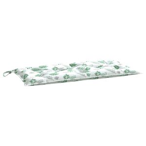 vidaXL Gartenbank-Auflage Blattmuster 100x50x7 cm Oxford-Gewebe