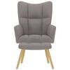 vidaXL Relaxsessel mit Hocker Taupe Stoff