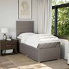 vidaXL Boxspringbett mit Matratze Taupe 80x200 cm Stoff
