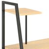 vidaXL Schreibtisch mit Regaleinheit Schwarz und Eiche 102&times;50&times;117 cm