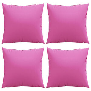 vidaXL Streupillows Uni 4 pcs Rosa 60 x 60 cm Polyesterstoff